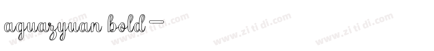 aguazyuan bold字体转换